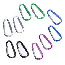 High Quality 10Pcs D Shape Mini Climbing Carabiner Buckle Snap Spring Clip Hook Keychain Survival Camping Hiking Equipment Acce 2024 - buy cheap