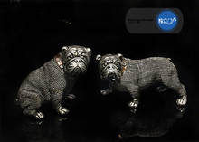 personality Creative resin Bulldog dog sculpture home decoration accessories vintage parlor dog ornament resin animal statue 2024 - buy cheap