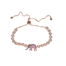 Pulseira redonda com estampa de elefante, pulseira feminina 2024 - compre barato