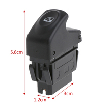 Novo 6 pinos 12 v preto interruptor de controle da janela do carro elétrico para renault clio ii 2 para megane i kangoo switches alta qualidade c45 2024 - compre barato