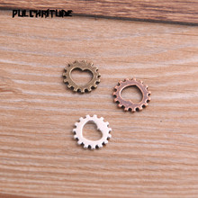  30PCS 12mm Small Size Three Color Metal Alloy Machinery Heart Gear Pendant Jewelry Charm Jewelry Gear Findings 2024 - buy cheap