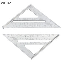 Whdz-régua quadrada em liga de alumínio, quadrado, transferidor quadrado de 7 polegadas, para carpinteiros e carpinteiros, ferramenta de medição 2024 - compre barato