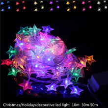 10m 20m LED String Christmas Light EU Plag 220v Wedding Party garden Xmas led star String holiday light Outdoor led lamp 2024 - buy cheap