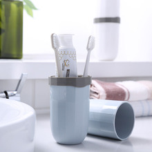 1 pçs portátil escova de dentes conjunto copo viagem copo de lavagem escova dentes partição caixa armazenamento cilindro do banheiro tumblers 2024 - compre barato