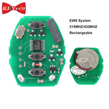 Keyecu recarregável ews remoto pcb placa de circuito 3 botão 315 mhz/433 mhz para bmw 3 5 x series 2024 - compre barato