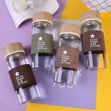 High Quality 400ML Glass Water Bottle with Tea Infuser My Drink Protein Shaker Sports Bottle Travel Coffee Hot Water Bottles 2024 - buy cheap