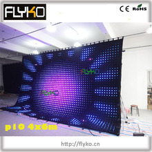 Free Shipping P10 4X6M Disco Lighting Display LED Vision Curtain for Night Club DJ, T-Stage, Wedding 2024 - buy cheap
