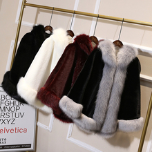 New Autumn Winter Fashion Sleeveless Hoodies Faux Fur Coat Elegant Thick Warm Fox Fur Women Capes Bat Sleeved Short Ponchos M589 2024 - buy cheap
