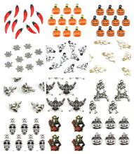 10Pcs/lot Cute Antique Halloween Charms Pumpkin Pepper Ghost  Bell Charms  Pendant Necklace Bracelet Jewelry Accessory 2024 - buy cheap