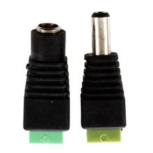 Novo 10 pçs de câmeras cctv 2.1mm x 5.5mm fêmea macho dc adaptador de terminal de tomada de energia 2024 - compre barato