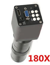 Модернизированная версия 16MP HDMI VGA HD промышленный 60F/S видеомикроскоп камера 8 ~ 180X зум объектив C-mount 2024 - купить недорого