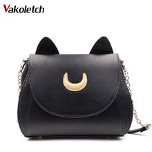 2020 New Summer Limited Sailor Moon Chain Shoulder Bag Ladies Cat PU Leather Handbag Women Messenger Crossbody Small B K109 2024 - buy cheap