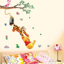 Winnie the Pooh cartoon wall stickers for children's room decoration removable wall sticker pvc art wall sticker mural 2024 - buy cheap