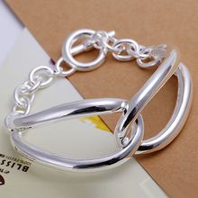 wholesale silver plated bracelet,925 fashion Silver jewelry charm bracelet bra chain Bracelet for women/men SB238 2024 - buy cheap