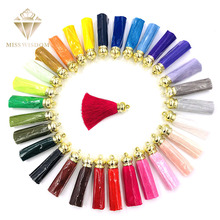 NEW 30 colors Rayon tassels with gold caps silk tassels fringe trim Mobile phone case keychain accessories diy earrings/jewelry 2024 - buy cheap
