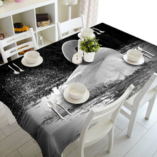 3D Tablecloth Custom Play Water Swan Pattern Dust-proof Thick Polyester Cotton Party Wedding Outdoor Home Decoration Table Cloth 2024 - buy cheap