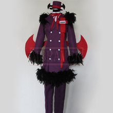 Black Butler Alois Trancy Devil Demon Vampire Custom Size Uniforms Cosplay Costume Include Hat+Wings 2024 - buy cheap