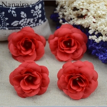 10pcs/lot 4cm Rose Artificial Silk Flower Heads Small Tea Bud For Wedding Decoration Flowers Headmade Scrapbooking Accessories 2024 - buy cheap