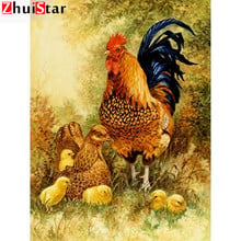 Diamond Painting Full Square Cock Diamond Embroidery Cross Stitch Animal Diamond Mosaic Picture Of Rhinestones Gift XY1 2024 - buy cheap