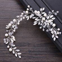 Diademas de perlas para mujer, accesorios de boda para el pelo hechos a mano con diamantes de imitación, 1 unidad 2024 - compra barato
