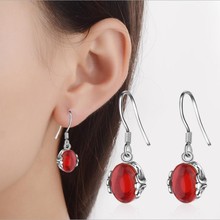 Atmosphere New Fashion Female 925 Sterling Silver Jewelry Two Colors Crystal Simple Personality Gift Dangle Earrings  SE335 2024 - купить недорого