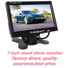 7 inch TFT LCD Screen Car Monitor DC 8-36V Stand Alone Monitor with 2 Video Inputs Black Color  SH708 2024 - buy cheap