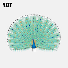 YJZT 16.8CM*11.7CM Beautiful Peacock Opening Feather PVC Motorcycle Car Sticker 11-01456 2024 - buy cheap