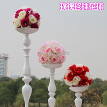 Wedding flower decoration Road lead flower set  party flower buqets for road lead or wedding column 10pcs/lot 2024 - buy cheap