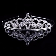 Cinta para el pelo para niña, diadema nupcial de princesa, Tiara de cristal impresionante, corona de boda, accesorios para el cabello 2024 - compra barato