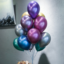 10 pçs/lote 12 polegada nova brilhante metal pérola látex balões criança brinquedos cromo grosso cores metálicas festa de aniversário casamento decoração 2024 - compre barato