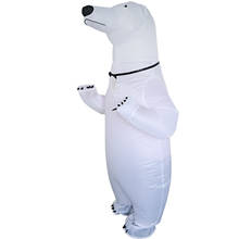 Adult Halloween Party Inflatable Costume Cute Polar Bear Mascot Performance Clothes Women Men Carnival Purim Cosplay Costumes 2024 - buy cheap