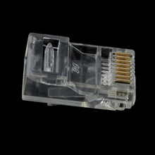 20 шт. Высококачественный Универсальный прозрачный сетевой кабель RJ45 модульный Профессиональный соединитель 8P8C сквозной для штепсельной вилки CAT5 2024 - купить недорого