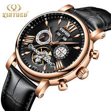 KINYUED Perpetual Calendar Watch Men Luxury Fashion Tourbillon Mens Mechanical Watches Automatic Top Brand Man Wristwatches 2024 - buy cheap