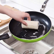 1Pcs Anti-oil Easy To Clean Natural Loofah Sponge Scrubber Cleanning Brush Dishwashing Cloth Scrub Pad Kitchen Clean Brushes 2024 - buy cheap