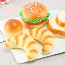 Simulation PU Soft Bread 1 pcs Artificial bread fake food squishy Bread Fake Cake Kitchen store Bakery Photography Display props 2024 - buy cheap