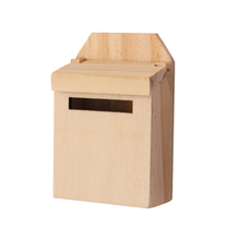 1/12 Dollhouse Miniature Natural Wooden Mailbox With Decal Fairy Garden Accs 2024 - buy cheap