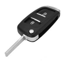 2 Button Car Remote Key Case Flip Key Shell Refit Fits for PEUGEOT 207 107 407 308 307 607 2 BTN 2024 - buy cheap