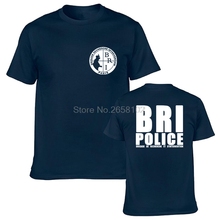 Camiseta negra de las fuerzas especiales de policía de Francia para hombre, camisa de manga corta, 100% algodón, GIGN Raid BRI 2024 - compra barato