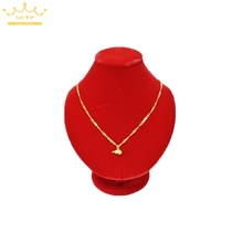 Gold Jewelry Display Props Red Velvet Necklace Rack Neck Mold Accessories Busts 15*17*18cm Free Shipping 2024 - buy cheap
