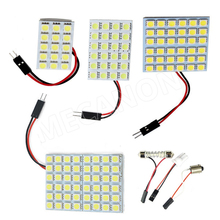 100pcs Car LED Dome Panel Reading Light Car Accessories 6/9/12/15/18/24/36/48 SMD 5050 Adapter T10 BA9S C5W  Festoon DC12V 2024 - buy cheap