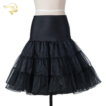 Saia de tutu feminina vintage, anágua bufante curta de crinolina 50s, fantasia de halloween para cosplay, casamento rockabilly 2024 - compre barato