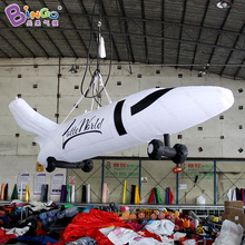 Бесплатная доставка 2,5 метров Длинный гигантский надувной самолет модель для события висит удар самолет игрушки для украшения рекламы 2024 - купить недорого