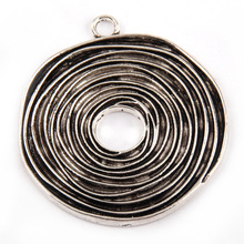 Free shipping  zinc alloy circle charms for DIY making bracelet,necklace jewelry metal beads charm 2024 - buy cheap