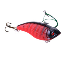 Hengjia 2 pçs iscas de pesca conjunto kit vib minnow pesca wobblers com fio líder 2024 - compre barato