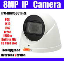 Câmera Dome IP POE IPC-HDW5831R-ZE 8MP H.265 IP67 IR 50m Genuíno 2.7-12 milímetros motorizado lens indoor web cam Câmera de Rede com o logotipo 2024 - compre barato