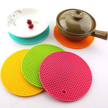 18/14cm Round Heat Resistant Silicone Mat Drink Cup Coasters Non-slip Pot Holder Table Placemat Kitchen Accessories Onderzetters 2024 - купить недорого