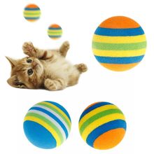 10 Pcs/Set Rainbow Ball Pet Toys EVA Soft Interactive Cat Dog Puppy Kitten Play Funny Colorful Gifts Chew Balls Pets Products 2024 - buy cheap