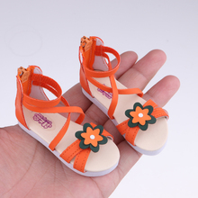 1/3 BJD Girl Doll Casual Shoes - Leather Shoes Flower Pattern Sandals - for DOD for Lolita Dolls Summer Outfits Accessory 2024 - buy cheap