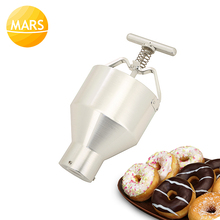 Imprensa Da mão Máquina de Donut Donut Criador Mini Doughut Conta-gotas de Aço Inoxidável Bolo Rosquinha Fabricante De Máquina 2024 - compre barato