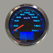 Medidor de velocidade de gps, 85mm, aço inoxidável + vidro, 120 km/h, velocímetro digital de 200 km/h, serve para carro, barco marinho, para audi a3 bmw e90 2024 - compre barato